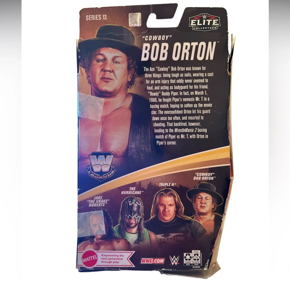 WWE Legends Elite Series 13‎ “Cowboy” Bob Orton Figure – Open Box – Wear & Tear